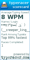 Scorecard for user __creeper_king__
