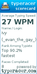 Scorecard for user _evan_the_gay_