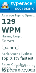 Scorecard for user _sarim_