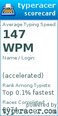 Scorecard for user accelerated