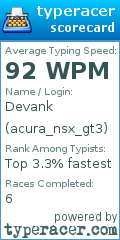 Scorecard for user acura_nsx_gt3