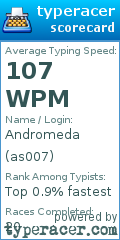Scorecard for user as007