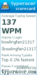 Scorecard for user bowlingfan21317