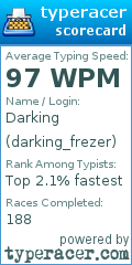 Scorecard for user darking_frezer