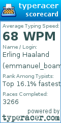Scorecard for user emmanuel_boamah