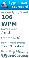 Scorecard for user eternal925