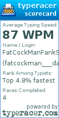 Scorecard for user fatcockman___dakota