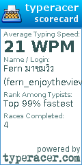 Scorecard for user fern_enjoytheview