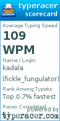 Scorecard for user fickle_fungulator