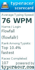 Scorecard for user flowfallr