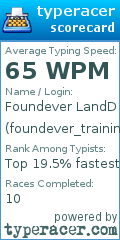 Scorecard for user foundever_training