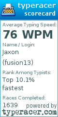 Scorecard for user fusion13