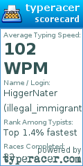 Scorecard for user illegal_immigrant