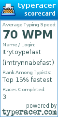 Scorecard for user imtrynnabefast