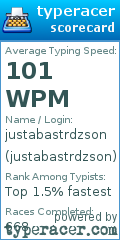 Scorecard for user justabastrdzson