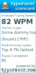 Scorecard for user linux4117frfr