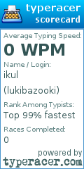Scorecard for user lukibazooki