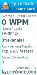 Scorecard for user makanaja