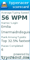 Scorecard for user mermaidndisguise