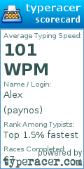 Scorecard for user paynos