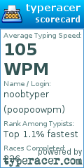 Scorecard for user poopoowpm