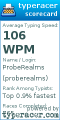 Scorecard for user proberealms