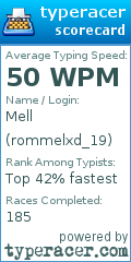 Scorecard for user rommelxd_19