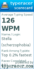 Scorecard for user scherzophobia