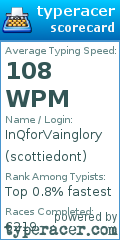 Scorecard for user scottiedont