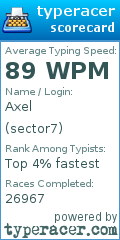 Scorecard for user sector7