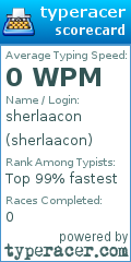 Scorecard for user sherlaacon