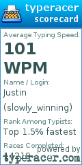 Scorecard for user slowly_winning