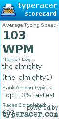 Scorecard for user the_almighty1