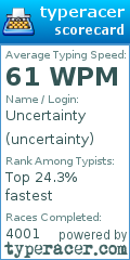 Scorecard for user uncertainty