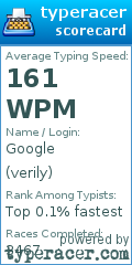 Scorecard for user verily