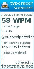 Scorecard for user yourlocalpastafarian